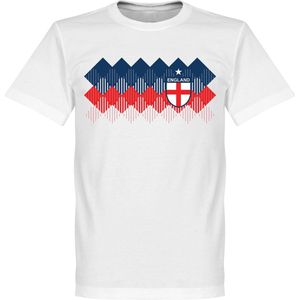 Engeland 2018 Pattern T-Shirt - Wit - XS