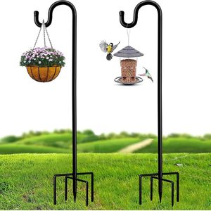 Herdershaak - Herderstaf voor Lantaarn - Herdersstafhaak - Tuinhaak - Herdershaken - Herders Haak - Tuinstok met Haken - Tuinstok met Haak - Lantaarnstok - Tuindecoratie - Bruiloftdecoratie - Bloemenhanger