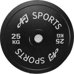 AJ-Sports Halterschijf Zwart 25 kg - halterschijven 50 mm - Gewichten set - Halters - Halterset - Halterstang - Halterbank - Fitness - Krachttraining