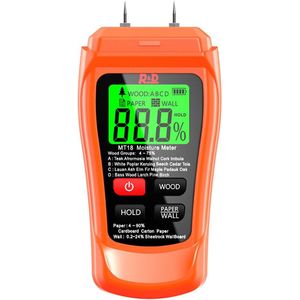 R & D MT-18 Hout Vochtmeter Papier Vochtigheid Tester Muur Hygrometer
