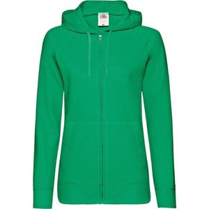 Fruit Of The Loom Dames Getailleerd Lichtgewicht Hoodie Dames met Capuchon(240 GSM) (Kelly Groen)