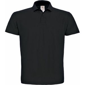 Zwart grote maten poloshirt basic van katoen voor heren - katoen - 180 grams - polo t-shirts 4XL (60)