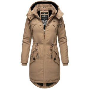 Gewatteerd & Winddicht Marikoo Kamii - Lang Winterjas Dames - Volwassen - Capuchon - Taupe - L