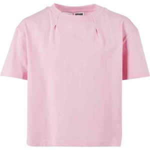 Urban Classics - Organic Oversized Pleat Kinder T-shirt - Kids 110/116 - Roze