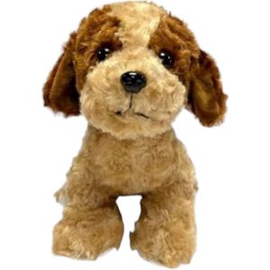 Huggables - Knuffel Hond - Puppy - Bruin - 25 cm