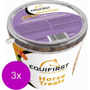 Equifirst Horse Treats Licorice 1.5 kg - Paardensnack - 3 x Zoethout