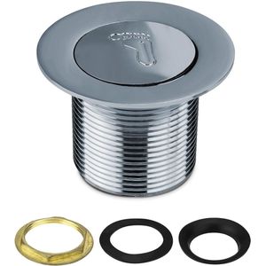 Spoelbakstopper afvoerstop met binnendraad 46 mm - Verdikte zinklegering - Geurremmend en insectenbestendig - Voor wastafel en badkuipen