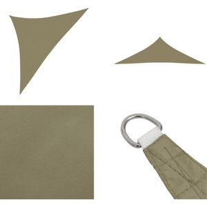 vidaXL Zonnescherm driehoekig 2,5x2,5x3,5 m oxford stof beige - Zonnezeil - Zonnezeilen - Zonnedoek - Zonnedoeken