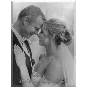Gepersonaliseerd huwelijkscadeau - Huwelijk - Bruidspaar - Trouwen - Bruid - Bruiloft - Jubileum - Trouwfoto in spiegel - Tekst in spiegel