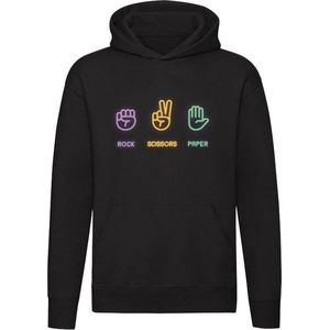 Steen papier schaar Hoodie - spel - game - tossen - weddenschap - unisex - trui - sweater - capuchon