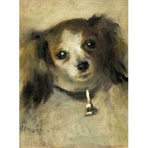 Grafika puzzel Auguste Renoir: Head of a Dog, 1870 - 2000 stukjes.