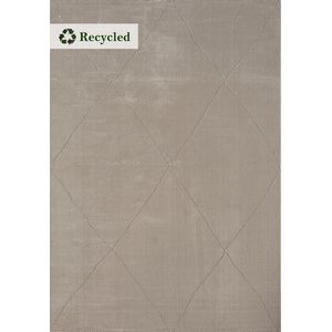 Flycarpets Modern Vloerkleed - Aurelia - Geruit Design - Beige - 160x230 cm