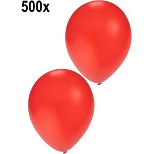 500x Ballonen rood - Festival thema feest party ballon verjaardag
