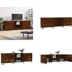 vidaXL Tv-meubel 150x30x50 cm bewerkt hout bruineikenkleurig - Tv-meubel - Tv-meubelen - Tv Kast - Opbergkast