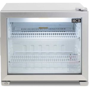HCB® - Professionele Horeca Glasdeur koelkast - 55 liter - 230V - Koeling met glazen deur - Flessenkoelkast - Drankenkoelkast