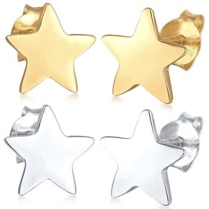 Elli Oorbellen Ster star astro bi-color trend 925 zilver