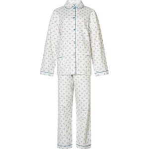 Cocodream Dames Flanel Pyjama met print Wit - maat XXL