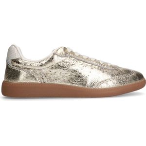 Sacha - Dames - Gouden metallic leren sneakers - Maat 42