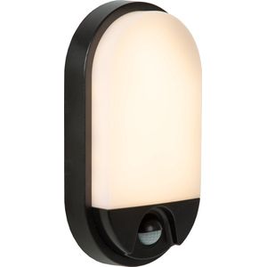 Lucide HUPS IR - Wandlamp Binnen/Buiten - LED - 1x10W 3000K - IP54 - Beweging & dag/nacht sensor - Zwart