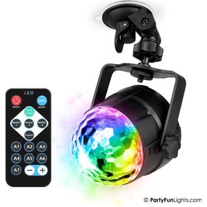 PartyFunLights - USB Party Projector Discolamp - 11 lichteffecten - incl. zuignap - incl. afstandsbediening