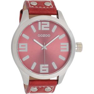 OOZOO Timepieces C1009 - Horloge - Rood - 51 mm