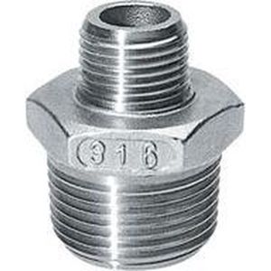 Verloopnippel Nr.245 RVS 3/8 x 1/4