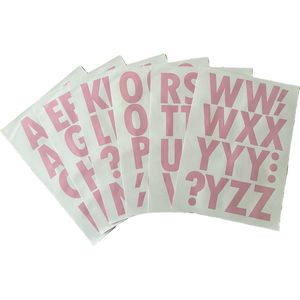 Afecto plakletters - alfabet stickers - roze - 6,5 cm