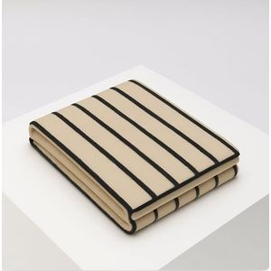 Moderna - Home Essentials - Plaid 160x115 cm - Luxe Deken - Geschikt voor Bank, Bed en Kamerdecoratie - Zwart-Creme/Wit Patroon