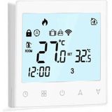 Slimme Inbouw Thermostaat | C.V. Waterverwarming | Boiler | Vierkant | Wit | 3amp | 4-Draads | Chronoscherm | Energie zuinig