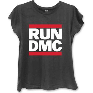 Run DMC Dames Tshirt -S- Logo Zwart