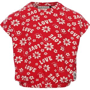 LOOXS Little 2413-7369-983 Meisjes T-Shirt - Maat 116 - rood van 95% Cotton 5% elastan
