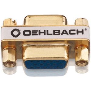 Oehlbach Vga Adapter [1X Vga-Bus - 1X Vga-Bus] Goud Vergulde Steekcontacten