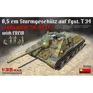 Miniart - Jagdpanzer Su-85 R W/crew (Min35229) - modelbouwsets, hobbybouwspeelgoed voor kinderen, modelverf en accessoires