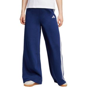 adidas Sportswear adidas 3-Stripes Fleece Wide Broek - Dames - Blauw- L