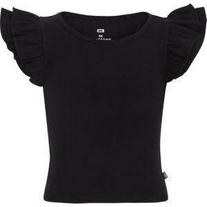 WE Fashion Meisjes cropped T-shirt met ruches