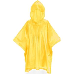 2x Kinder regen poncho geel - Regenponcho voor kinderen