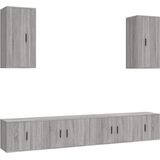 vidaXL-6-delige-Tv-meubelset-bewerkt-hout-grijs-sonoma-eikenkleurig