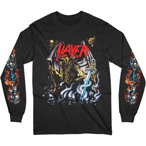 Slayer Longsleeve shirt -L- Airbrush Demon Zwart