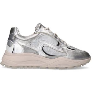 Sacha - Dames - Zilverkeurige metallic sneakers - Maat 36