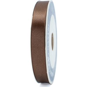 bruin lint - bruin satijn cadeaulint - 50 meter x 15 mm - inpaklint - inpak spullen - inpakmateriaal