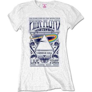 Pink Floyd - Carnegie Hall Poster Dames T-shirt - S - Wit