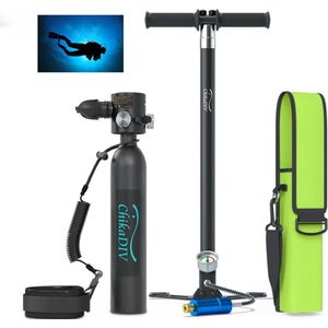 Huiselijk Geluk Herbruikbare Mini Duik Zuurstoftank - Draagbare Duik Cilinder met Constante Druk Ventiel - Scuba Diving Set voor Onderwater Exploratie en Noodredding - Hervulbare Pony Fles