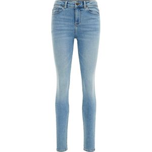 WE Fashion Dames mid rise superskinny jeans met superstrech