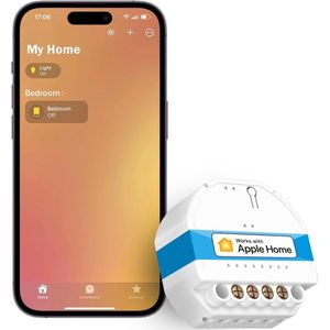 WiFi Schakelaar met Spraakbesturing, Compatibel met HomeKit, Alexa en Google Home - Afstandsbediening en Tijdfunctie