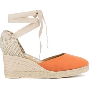 Manebi Espadrilles Female / Instappers / Damesschoenen - Suède - R08WL - Oranje - maat 41