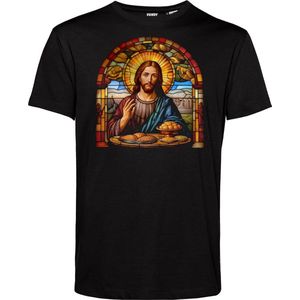 T-shirt Zegen Brood En Spijsen | Jezus | Zwart | maat L