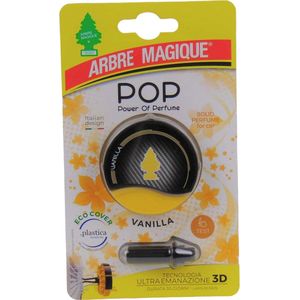 Arbre Magique POP vanille - autoparfum - Auto luchtverfrisser - Autoparfum vanille / vanilla  - Lekker luchtje in de auto - vanille / vanilla  Geurtje - Compact geurtje - Parfum - Airco - Auto - Fris - Verfrissend - Auto Geurverfrisser - Auto geurtje