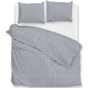 Zohome Dekbedovertrek Flanella-di-Lino - Effen Bedlinnen - 240x220 - Blauw - Dekbedhoes van 100% Katoen-Flanel