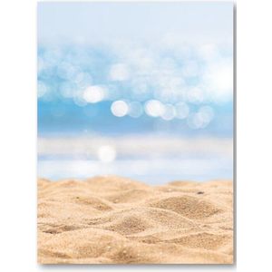 Zeegezicht - Abstract Beach / Strand - 30x40 Canvas Staand - Landschap - Natuur