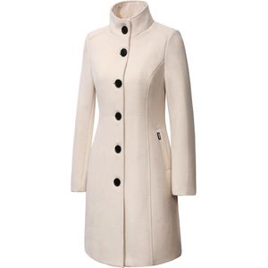 Versano Violet NG Dames Mantel Manteljas 3 kwart Winterjas XL - Creme